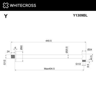 Кронштейн душевой настенный WHITECROSS Y1309NIB брашированный никель